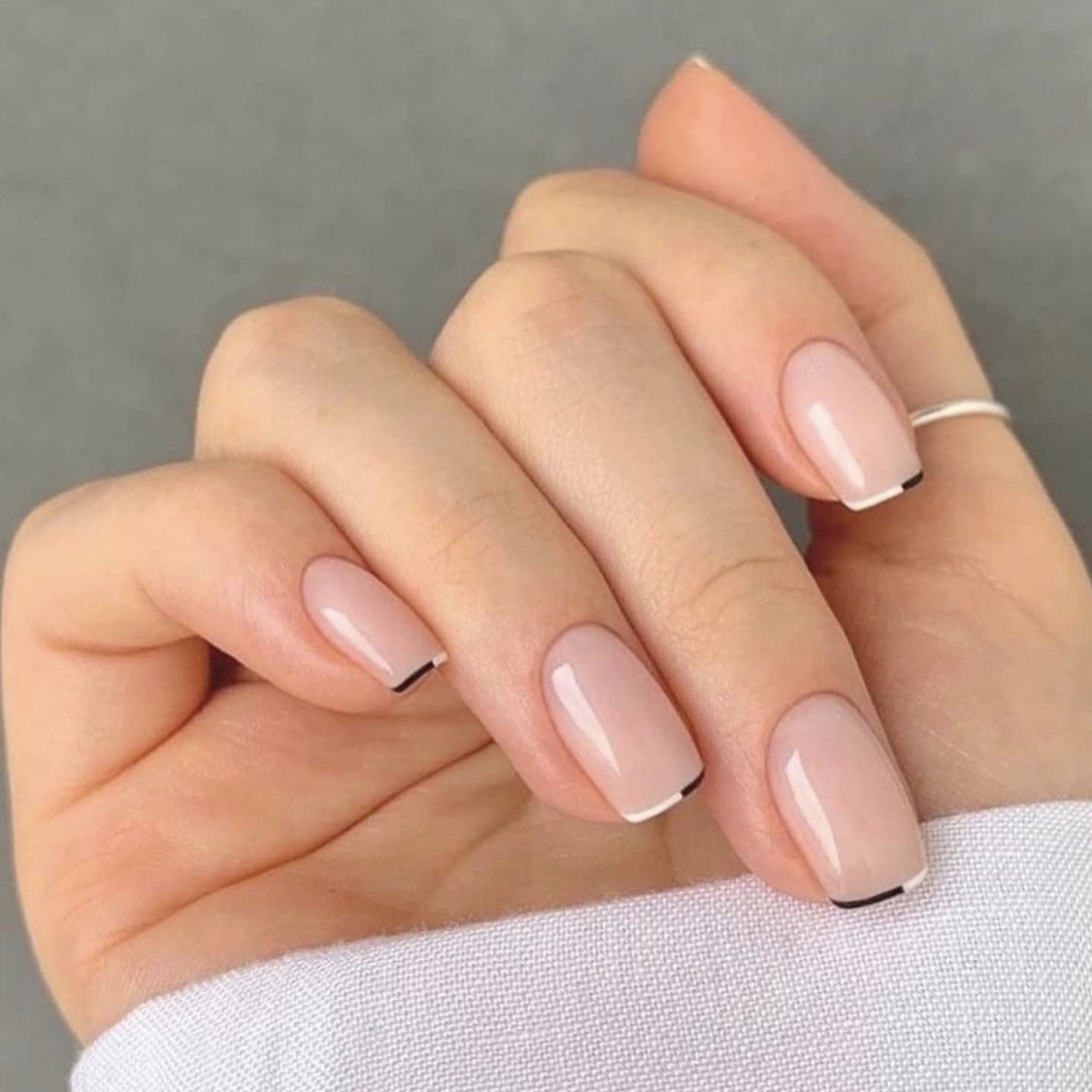 elegant original french nails