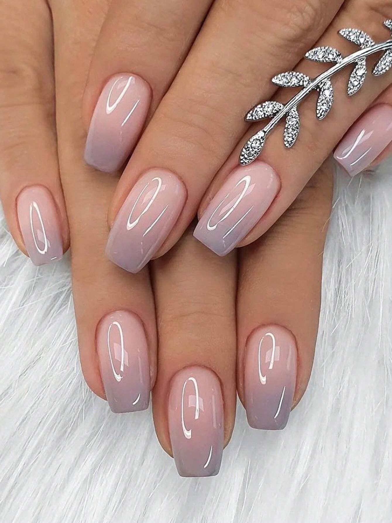 pink and white nails