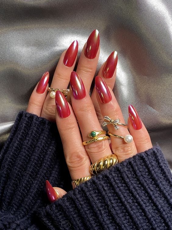 red nail designs