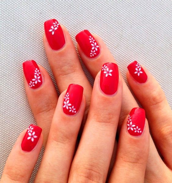 red nail designs