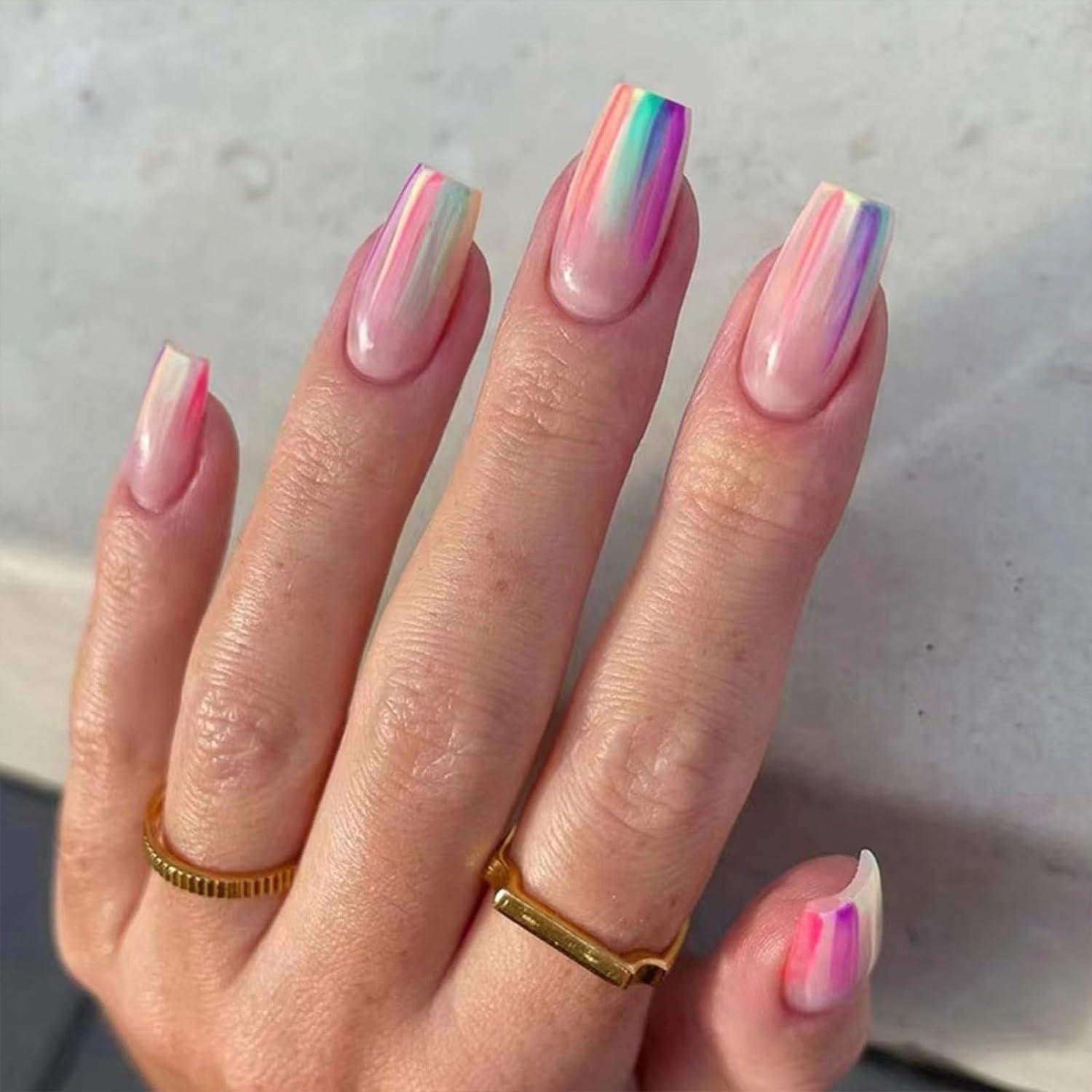 pink acrylic nails