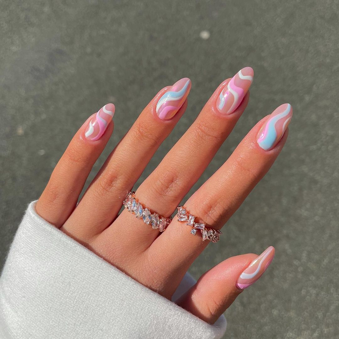 pink acrylic nails