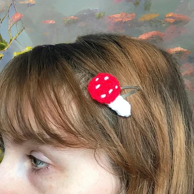 Mushroom hair clips