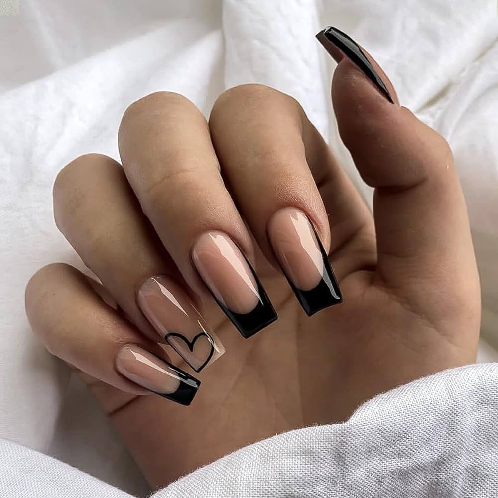 classy short french nails